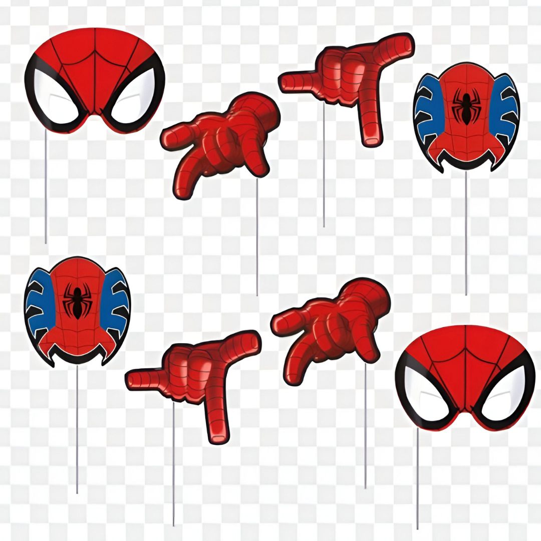 Photobooth Props Spiderman (8 τεμ)