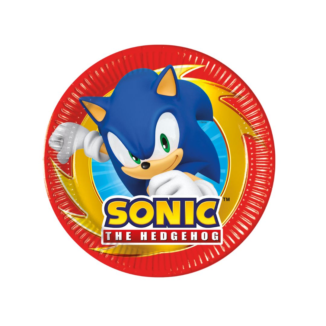 Πιάτα Χάρτινα Sonic (8 τεμ)