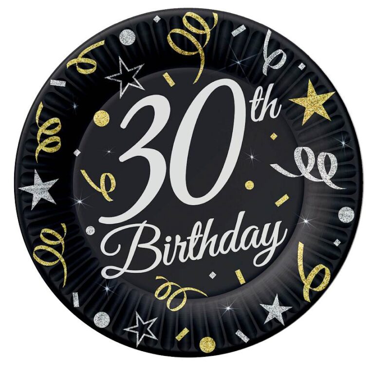 Πιάτα γλυκού 30th Birthday (6 τεμ)