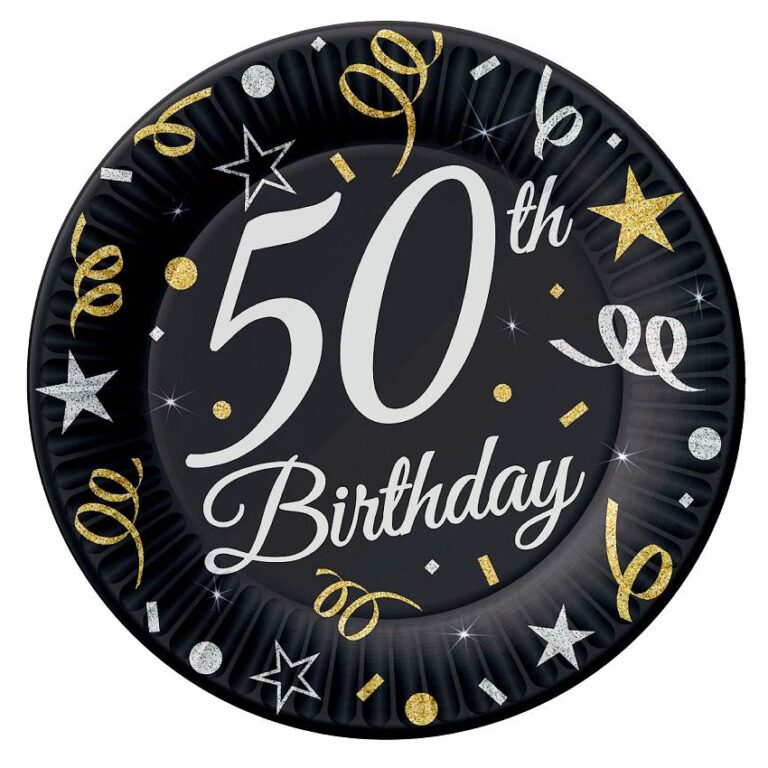 Πιάτα γλυκού 50th Birthday (6 τεμ)