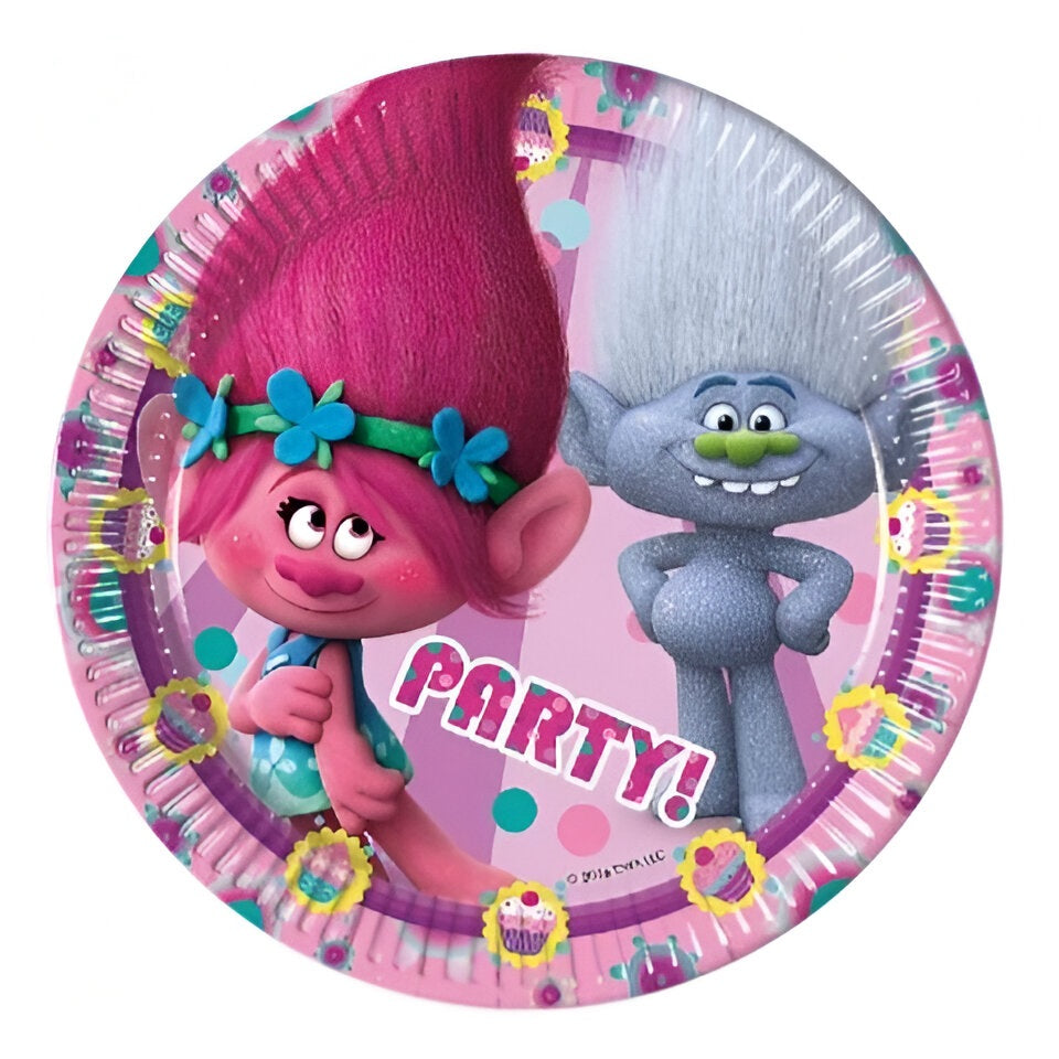 Πιάτα γλυκού Trolls (8 τεμ)