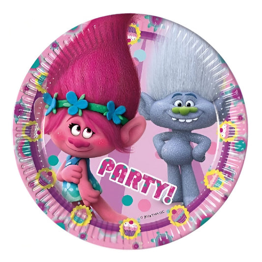 Πιάτα γλυκού Trolls (8 τεμ)