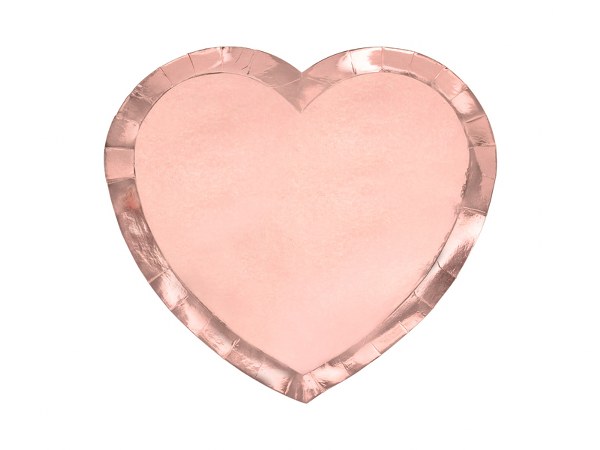 Πιάτα καρδιά Rosegold (6 τεμ)