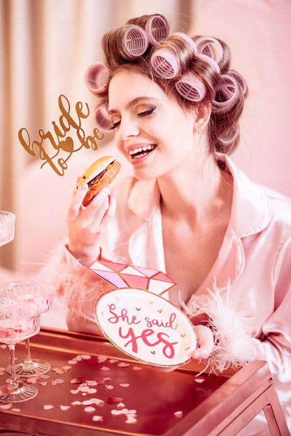 Πιάτα μονόπετρο She Said Yes (6 τεμ)
