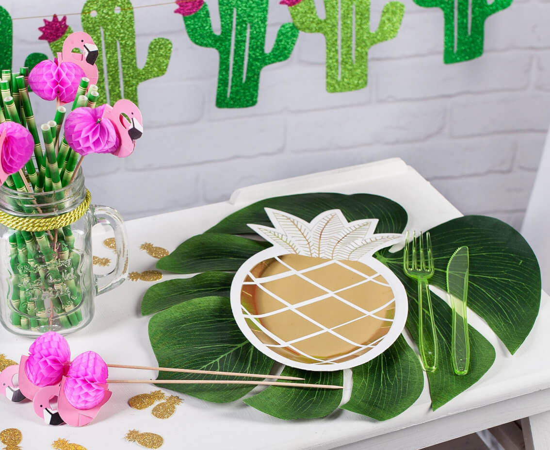 Πιάτα πάρτυ Ανανάς (6 τεμ)
