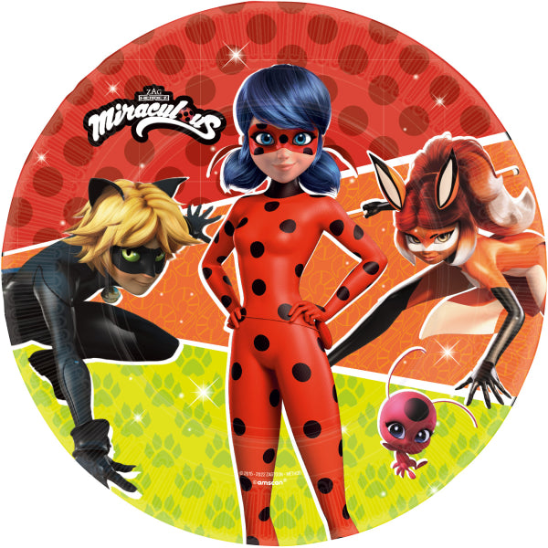 Πιάτα πάρτυ Miraculous Ladybug (8 τεμ)