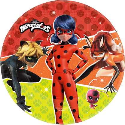 Πιάτα πάρτυ Miraculous Ladybug (8 τεμ)