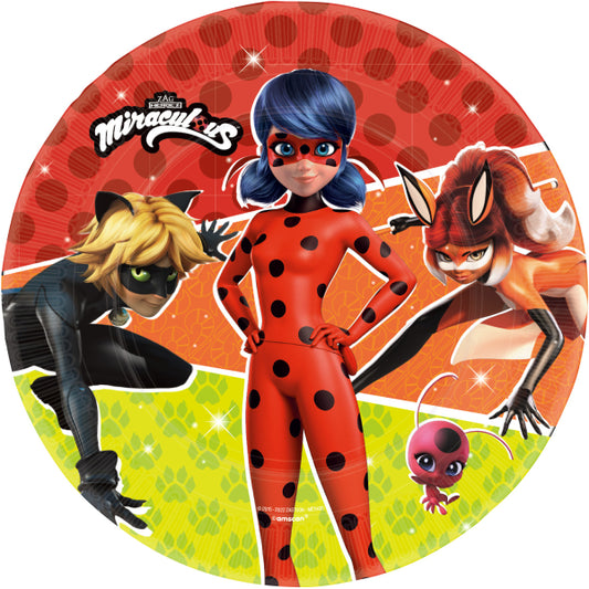 Πιάτα πάρτυ Miraculous Ladybug (8 τεμ)