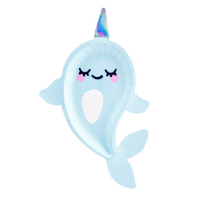 Πιάτα πάρτυ Θαλάσσιος Μονόκερος Narwhal (6 τεμ)