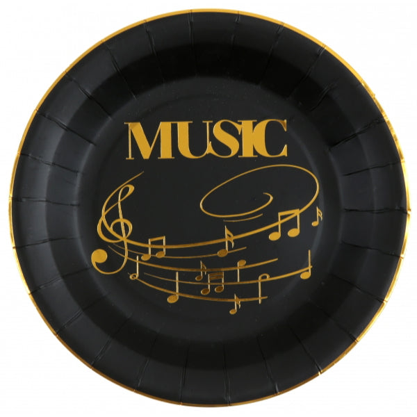 Πιάτα φαγητού με Μουσικές Νότες (10 τεμ)