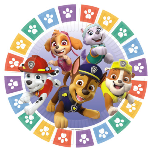 Πιάτα φαγητού Paw Patrol πατουσάκια (8 τεμ)