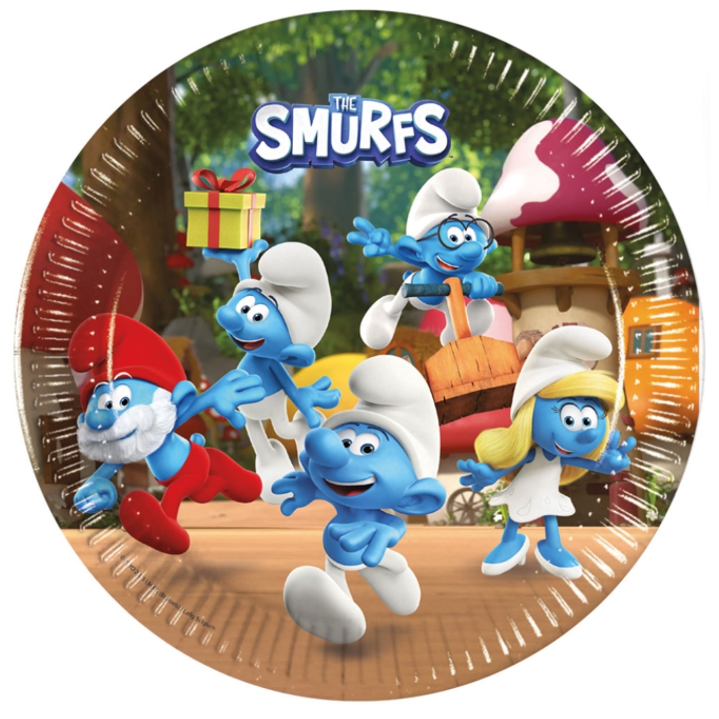 Πιάτα φαγητού Στρουμφάκια (8 τεμ)