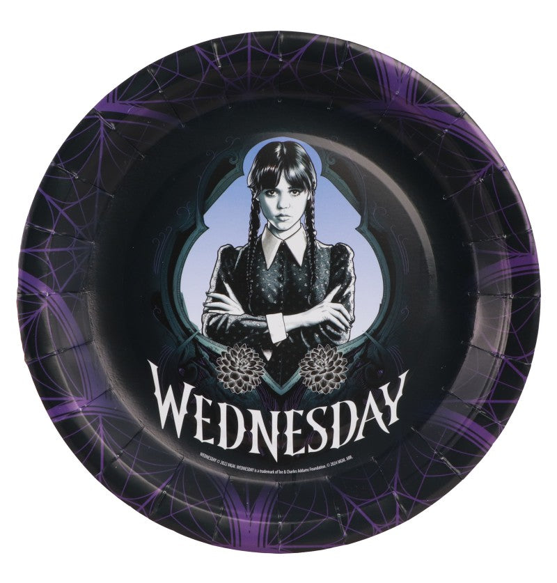 Πιάτα πάρτυ Wednesday Addams (8 τεμ)