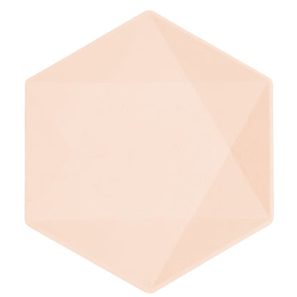 Πιάτα Vert Décor ροδακινί εξάγωνο (6 τεμ)