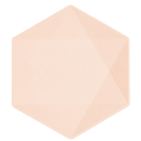 Πιάτα Vert Décor ροδακινί εξάγωνο (6 τεμ)