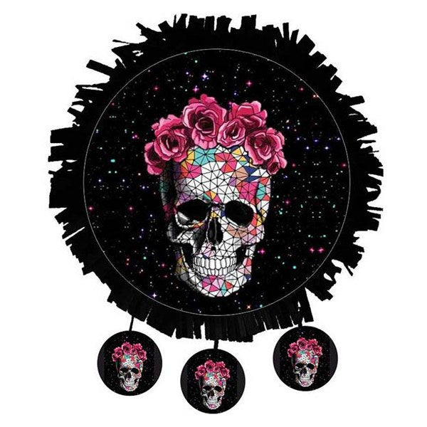 Πινιάτα Νεκροκεφαλή με λουλούδια