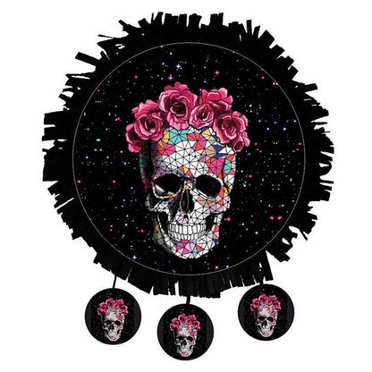 Πινιάτα Νεκροκεφαλή με λουλούδια