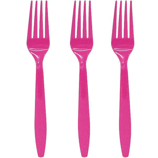 Πιρουνάκια πάρτυ πλαστικά φούξια (16 τεμ)