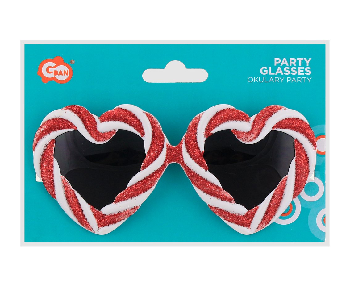 Πλαστικά Γυαλιά Sweet Hearts με γκλίτερ