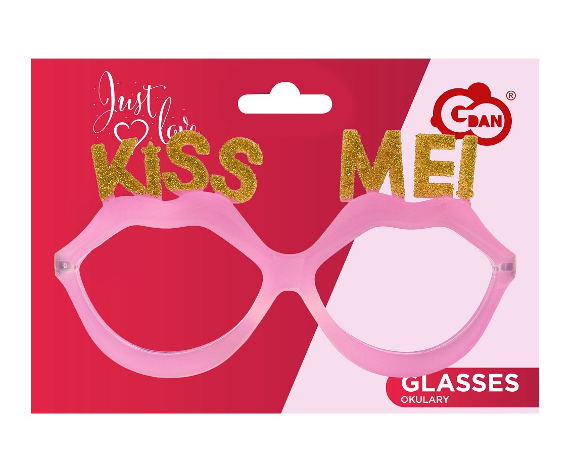 Πλαστικά ροζ Γυαλιά Kiss me