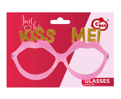 Πλαστικά ροζ Γυαλιά Kiss me