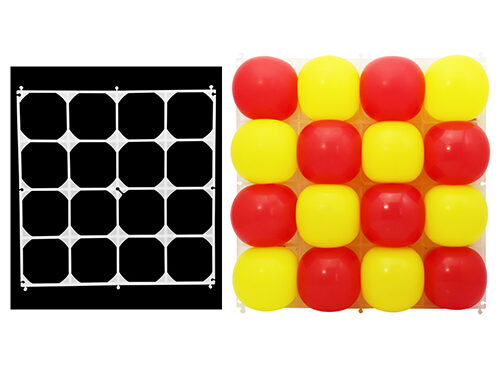 Πλέγμα για κατασκευή τοίχου από μπαλόνια