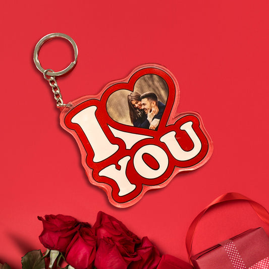 Plexi Μπρελόκ με φωτογραφία -  I ❤️ U