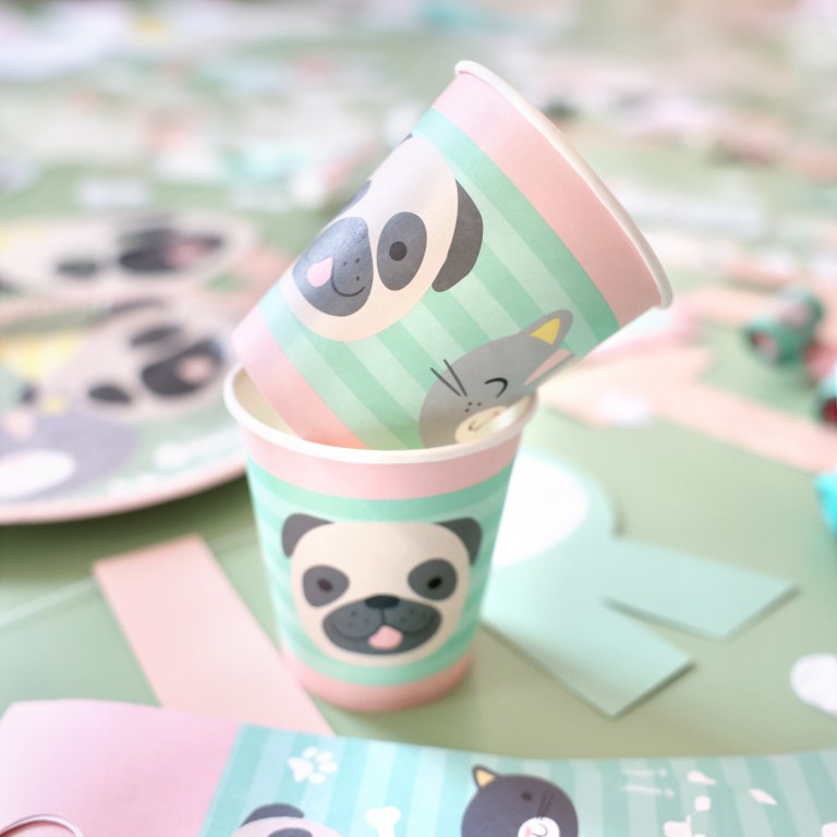 Ποτηράκια πάρτυ Hello Pets (8 τεμ)