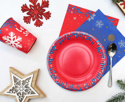 Ποτήρια κόκκινα Let It Snow (6 τεμ)