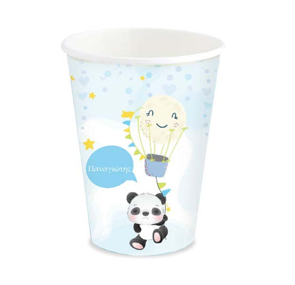 Ποτήρια πάρτυ αρκουδάκι Panda (8 τεμ)