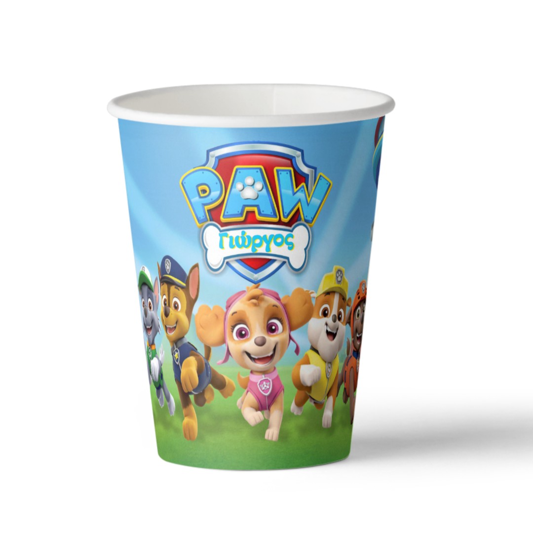 Ποτήρια με όνομα Paw Patrol (8 τεμ)