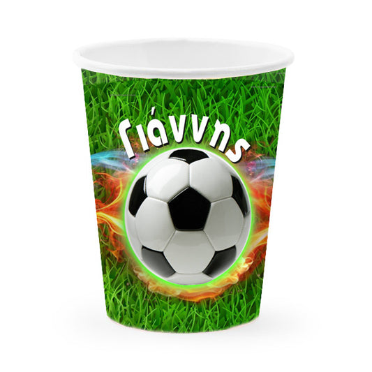 Ποτήρια με όνομα Ποδόσφαιρο (8 τεμ)