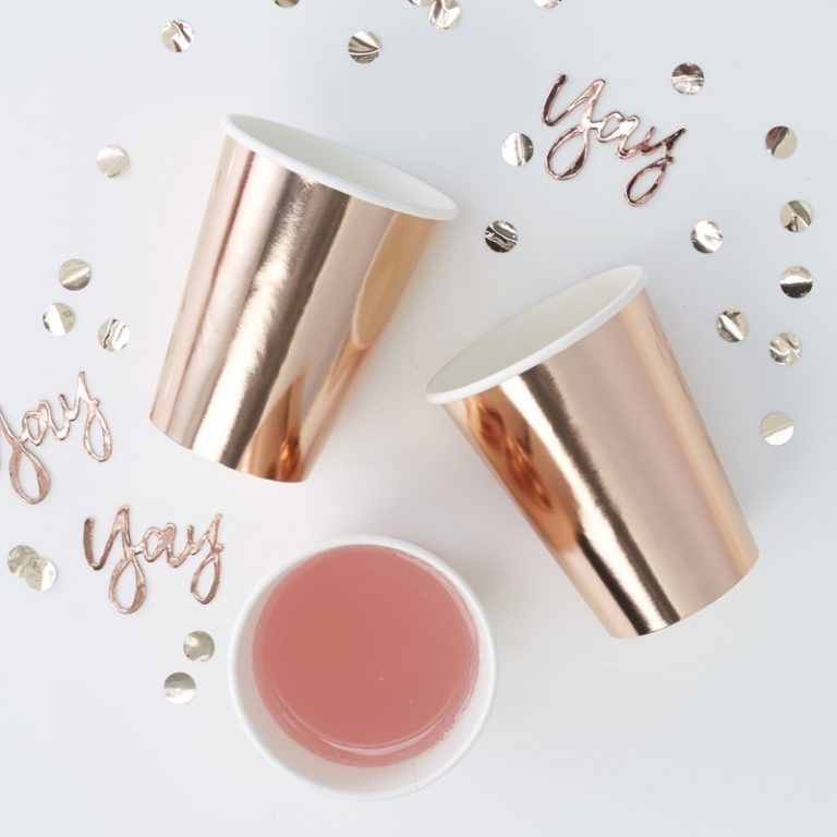 Ποτήρια πάρτυ Rosegold (6 τεμ)