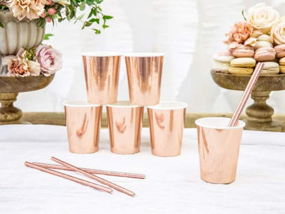 Ποτήρια πάρτυ Rosegold (6 τεμ)