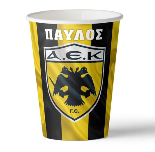 Ποτήρια πάρτυ ΑΕΚ (8 τεμ)