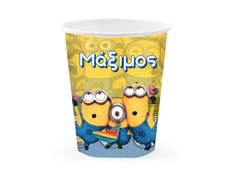 Ποτήρια με όνομα Minions (8 τεμ)