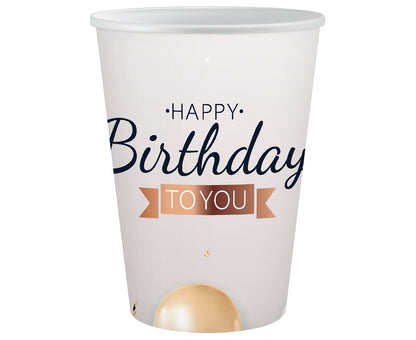 Ποτήρια Rosegold Birthday (6 τεμ)