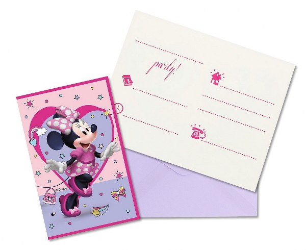 Προσκλήσεις πάρτυ Minnie Junior (6 τεμ)