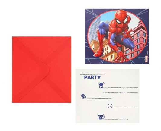 Προσκλήσεις πάρτυ Spiderman - Crime Fighter (6 τεμ)