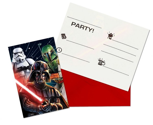 Προσκλήσεις πάρτυ Stars Wars Galaxy (6 τεμ)
