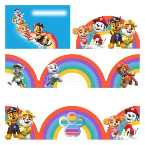 Προσκλήσεις Paw Patrol Ουράνιο Τόξο (8 τεμ)