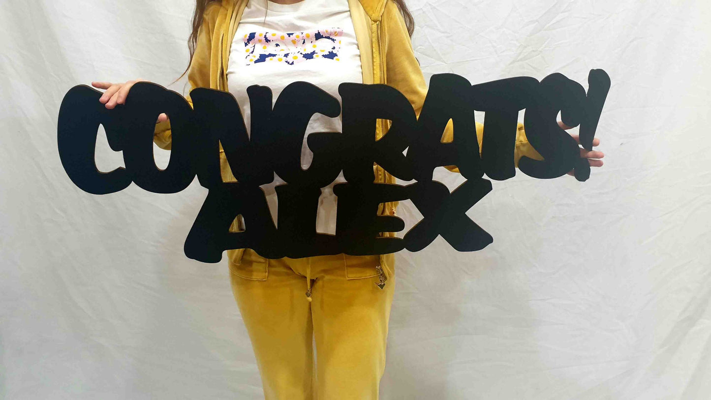 Προσωποποιημένο Congrats Διακοσμητικό Αποφοίτησης