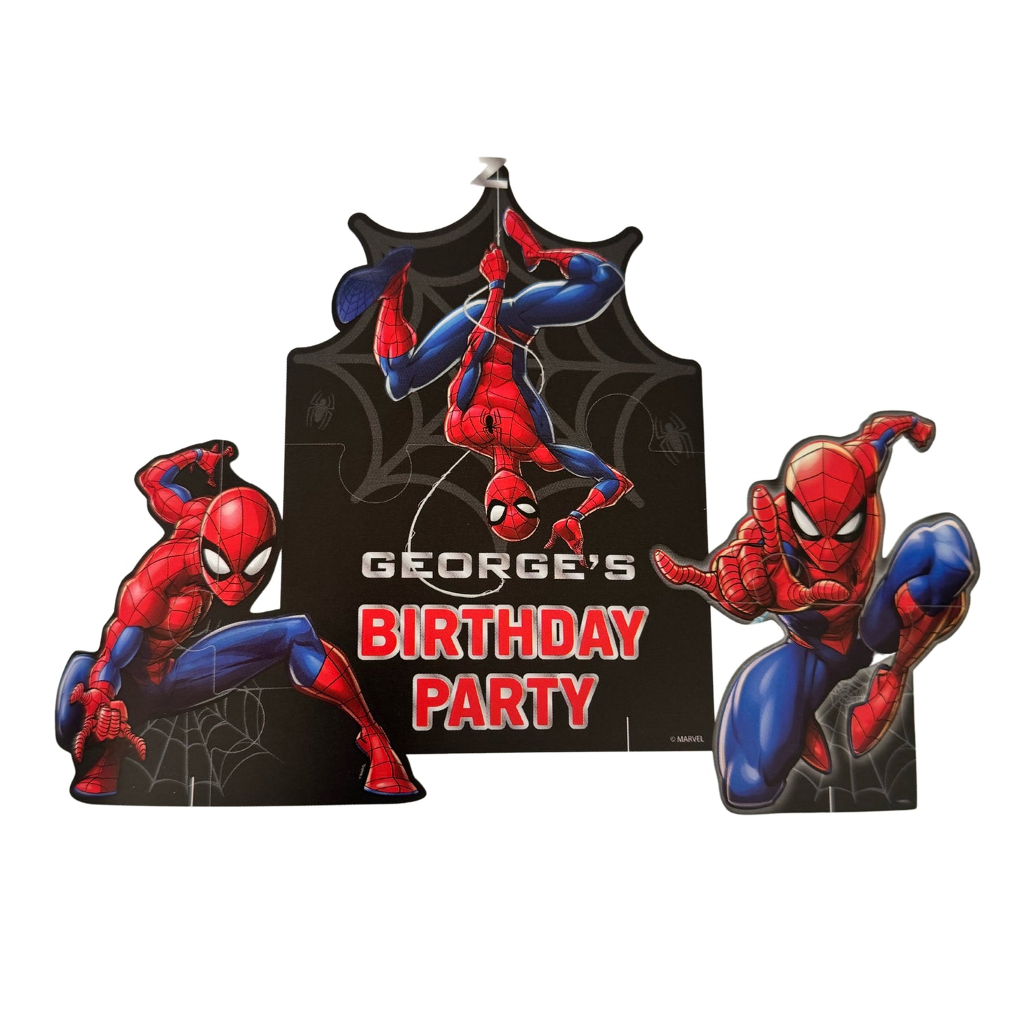 Προσωποποιημένος Πίνακας Spiderman Με Αυτοκόλλητα & Φιγούρες που Στέκονται