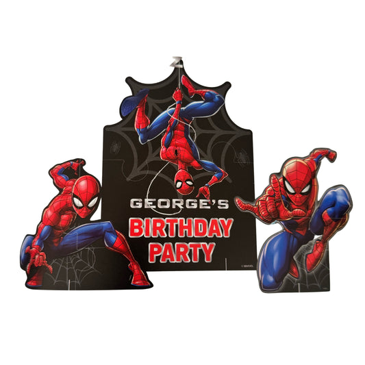 Προσωποποιημένος Πίνακας Spiderman Με Αυτοκόλλητα & Φιγούρες που Στέκονται