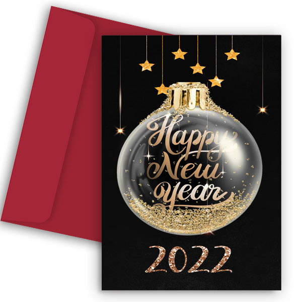 Πρωτοχρονιάτικη Κάρτα - Χρυσή Μπάλα 2025