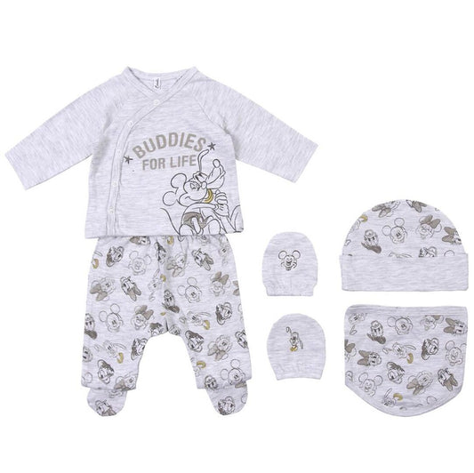 Ρούχα νεογέννητου Mickey Buddies for Life (4 τεμ)
