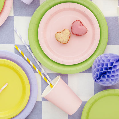 Ροζ Χάρτινα Ποτήρια (6 τεμ)