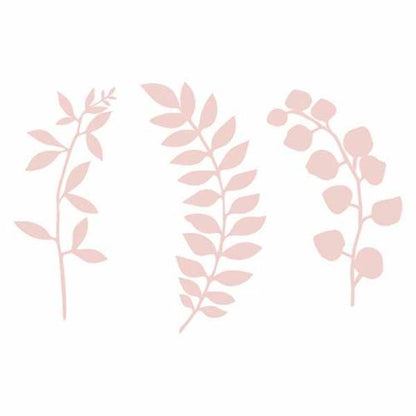 Ροζ Διακοσμητικά κλαδιά με φύλλα (9 τεμ)