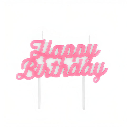 Ροζ Κεράκι - Happy Birthday