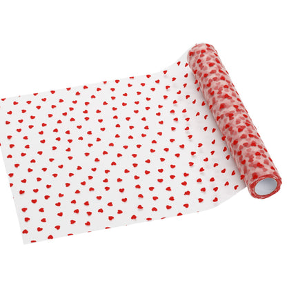 Runner Τραπεζιού Τούλι με Καρδιές 9m